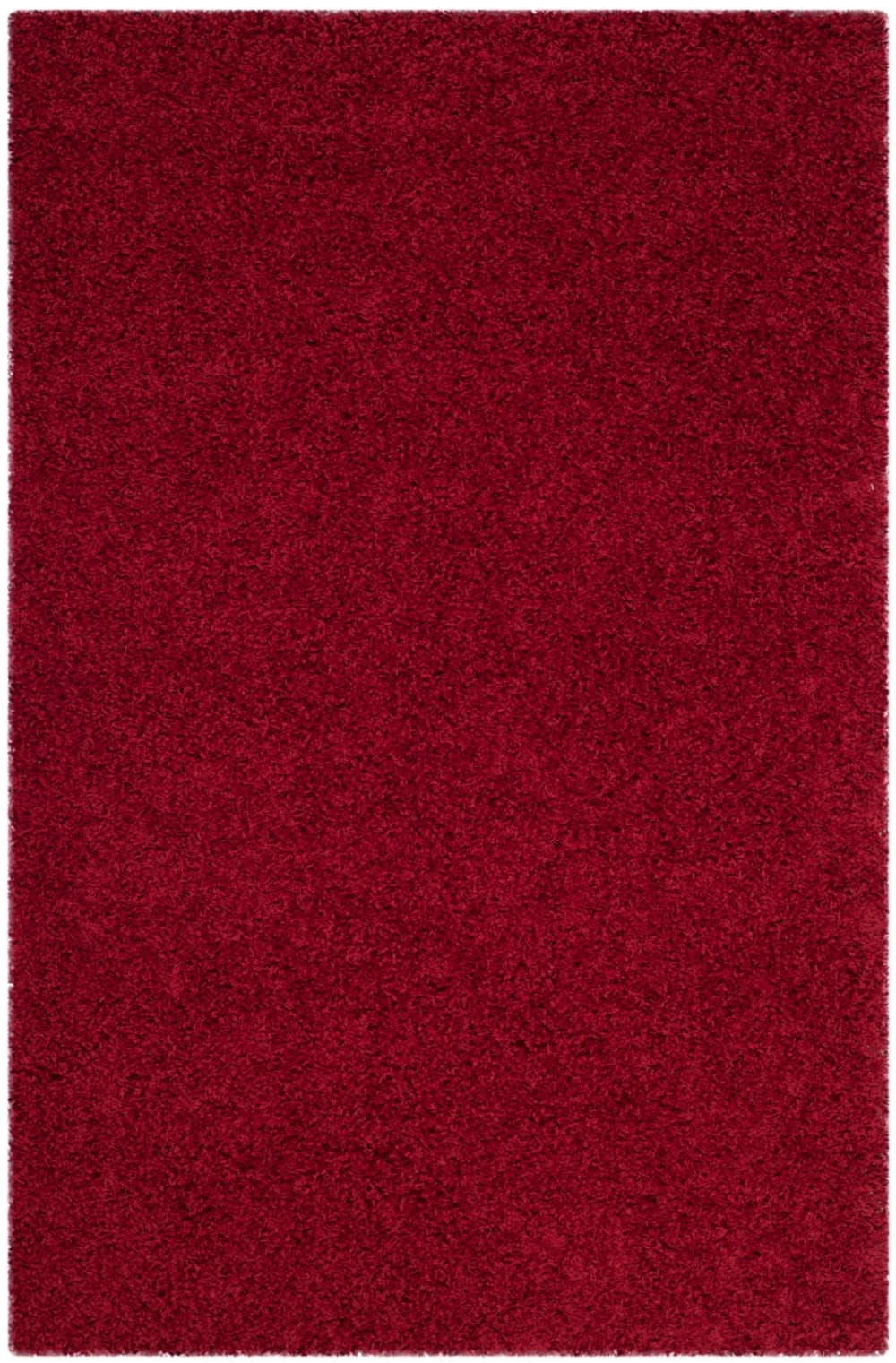 Tapis shag en polypropylène rouge, 122 x 183 cm