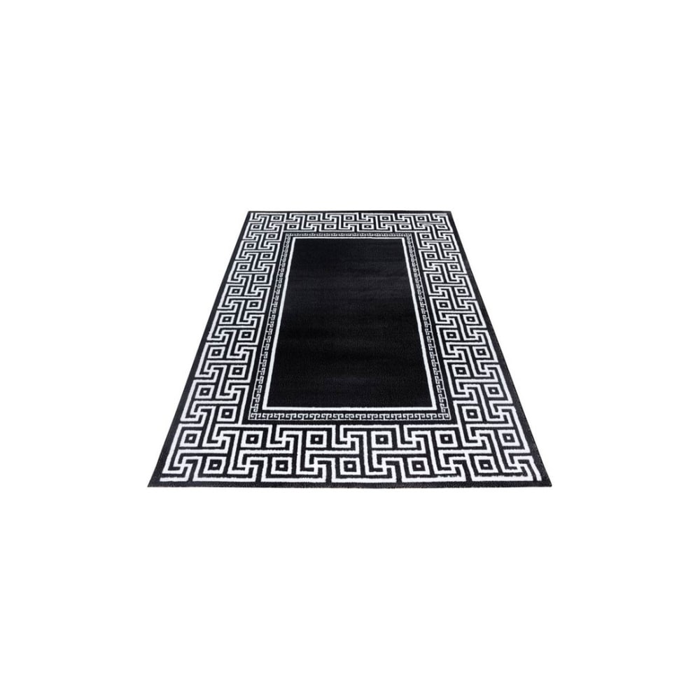 Tapis  baroque en polypropylène noir 120x170