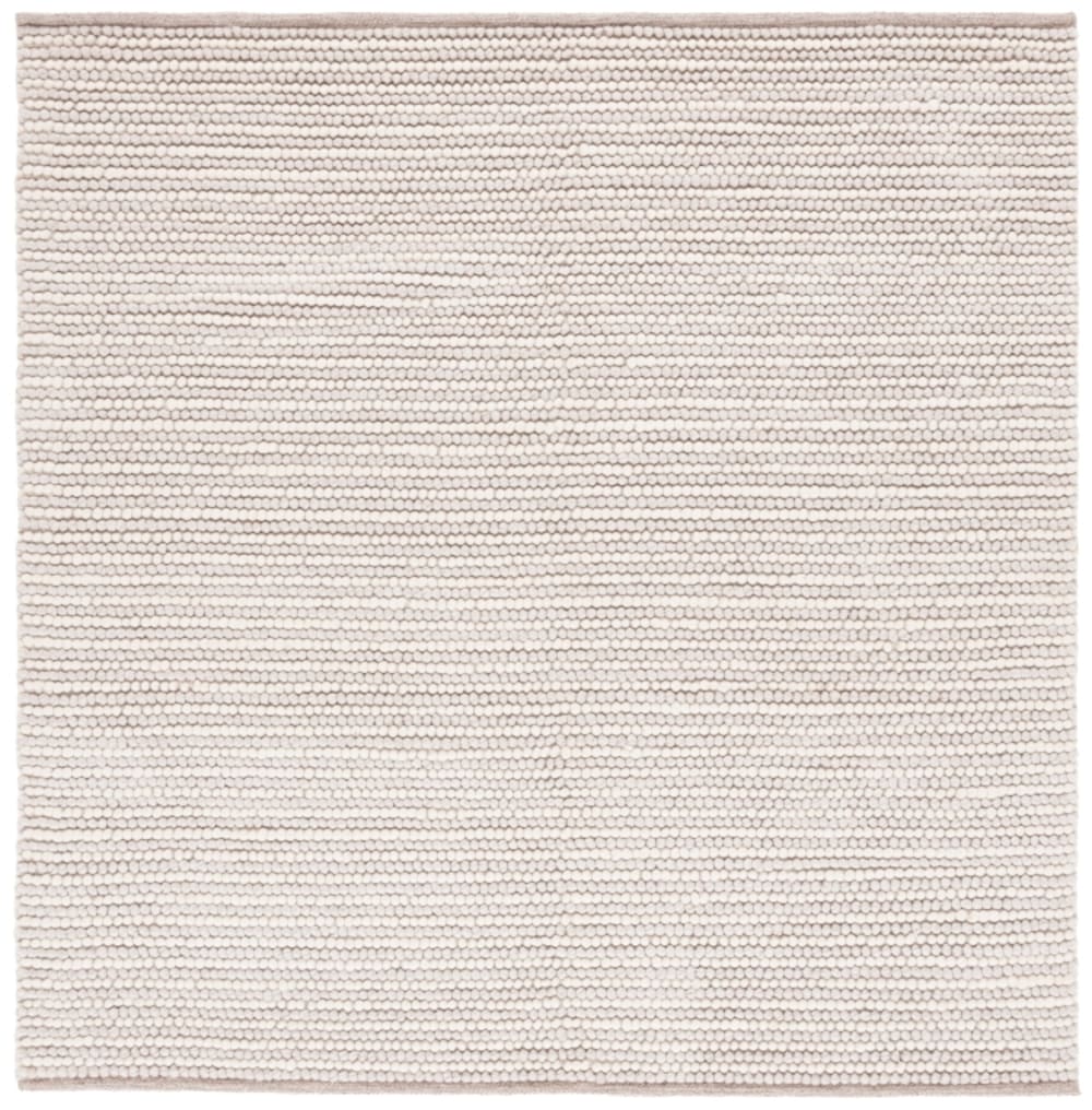 Tapis fibre naturelle en laine blanc/beige, 122 x 122 cm Tapis fibre naturelle en laine blanc/beige, 122 x 122 cm