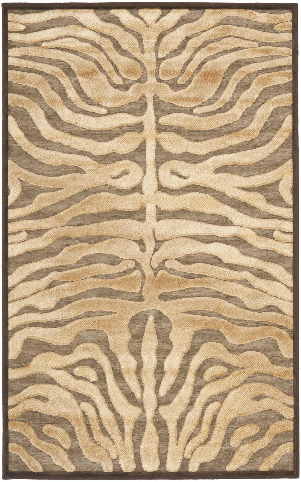Tapis de transition en viscose brun, 79 x 122 cm