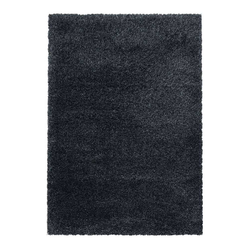 Tapis uni design en polyester anthracite 120x170