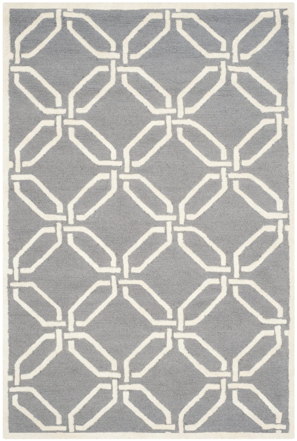 Tapis laine gris 122