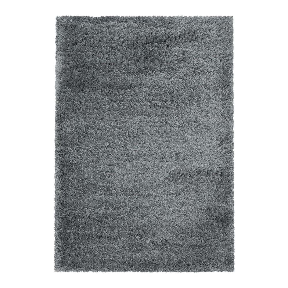 Tapis uni design en polyester gris clair 120x170