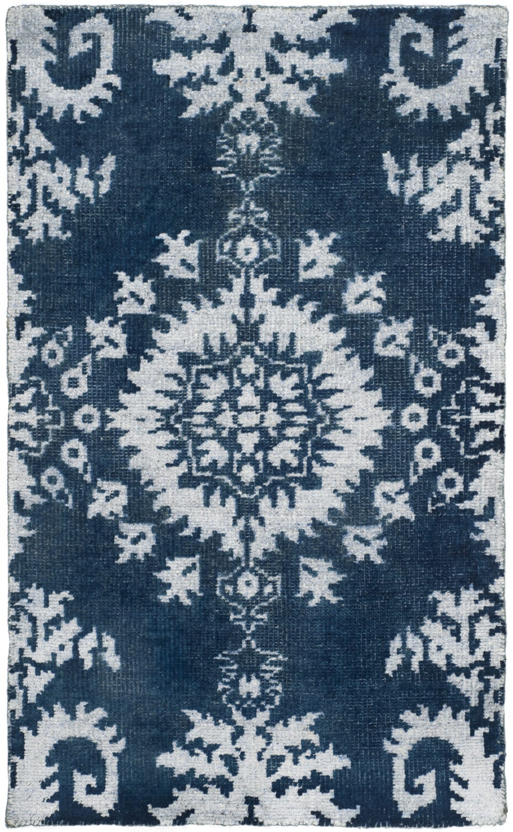 Tapis laine bleu 122