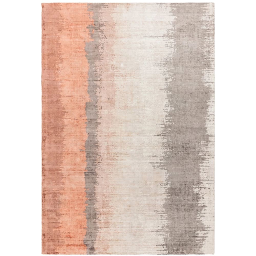 Tapis de salon en viscose orange 120x170 cm