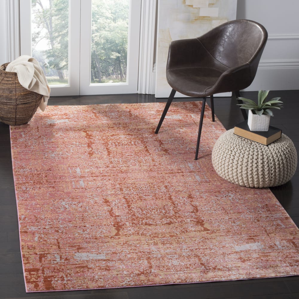 Tapis métro-mod en polyester rose/multicolore, 122 x 183 cm — vue 3