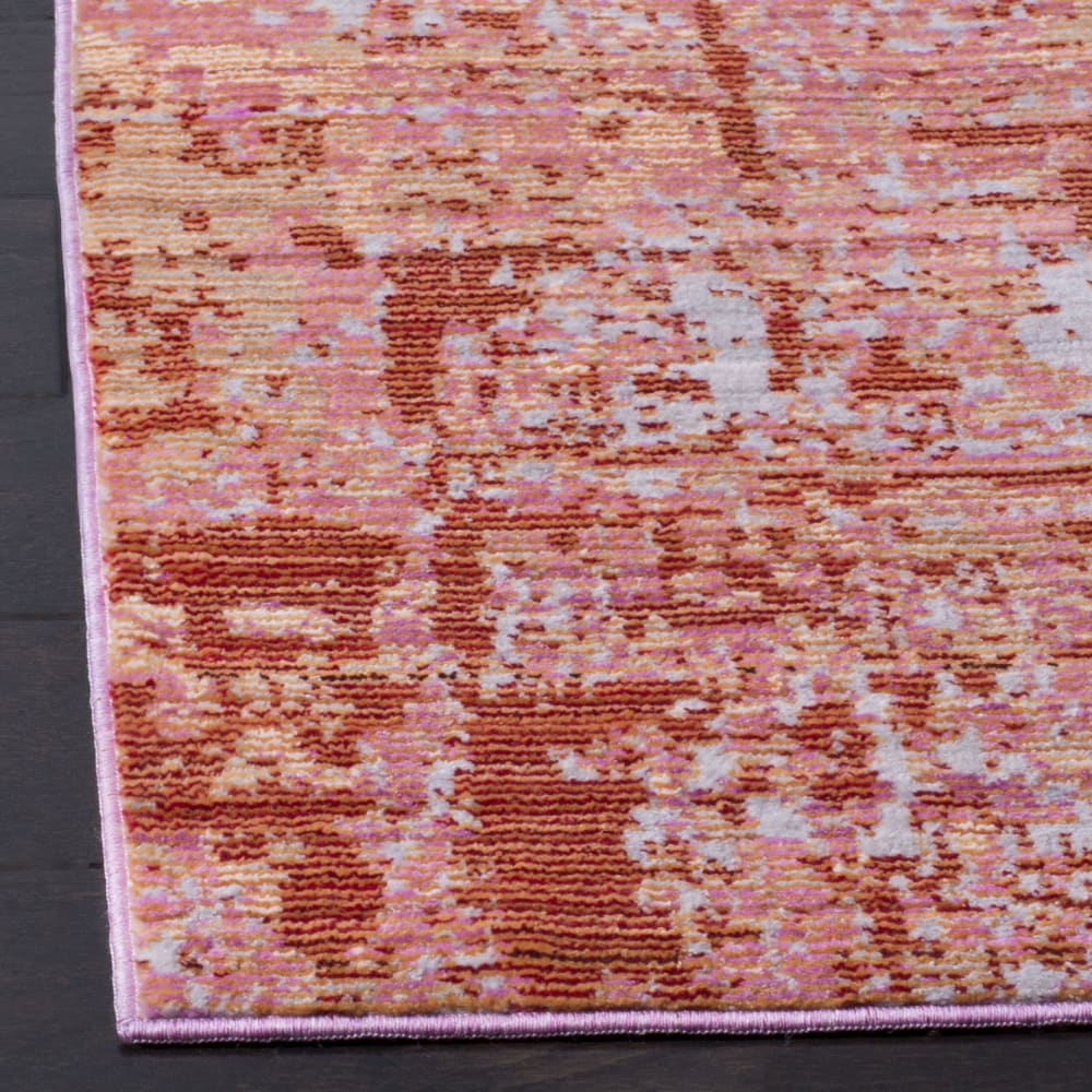 Tapis métro-mod en polyester rose/multicolore, 122 x 183 cm — vue 4