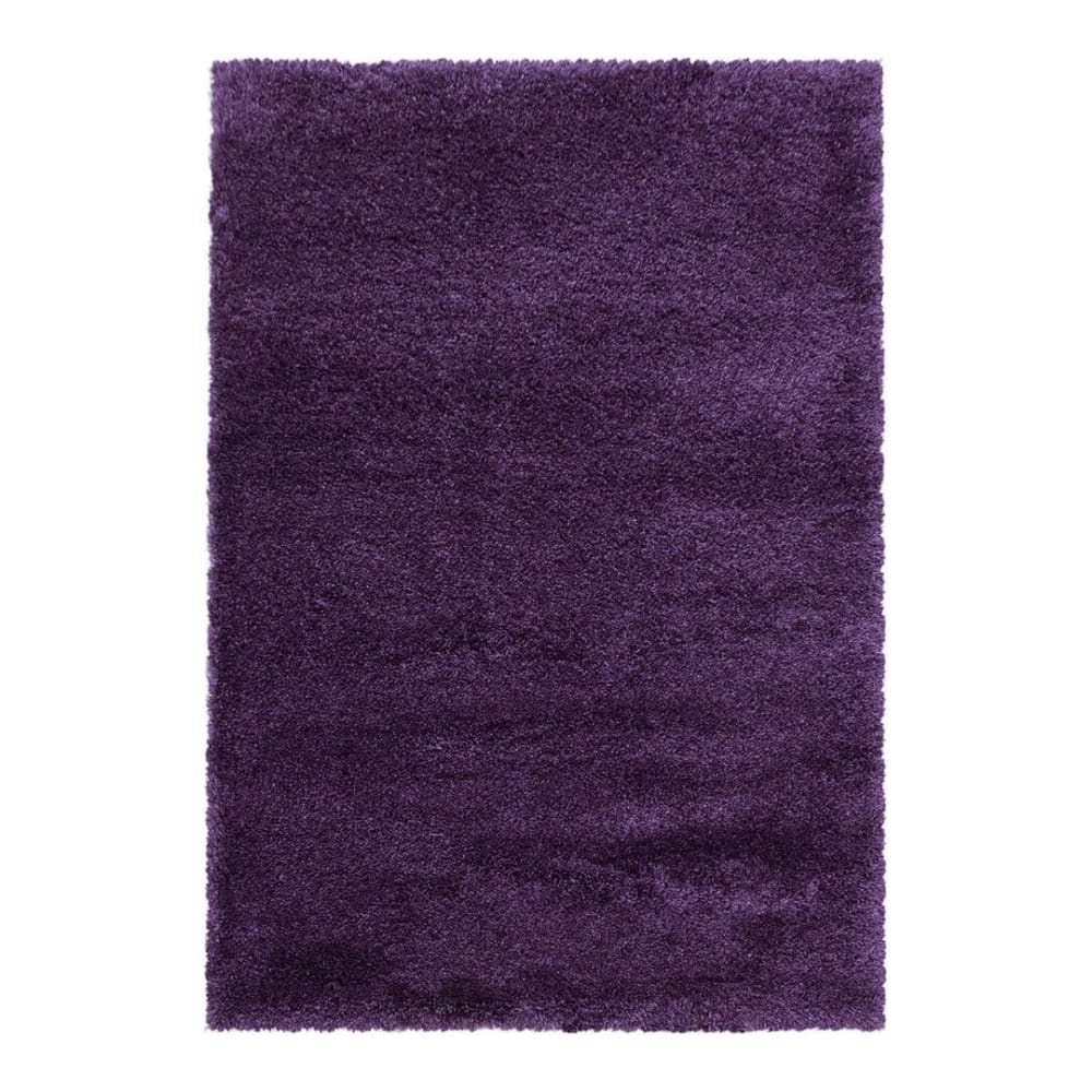 Tapis uni design en polyester violet 120x170