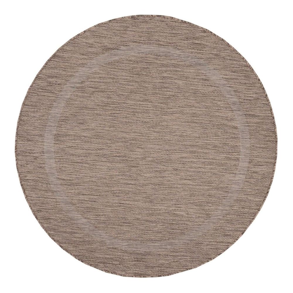 Tapis  contemporaine en polypropylène marron Ø 120