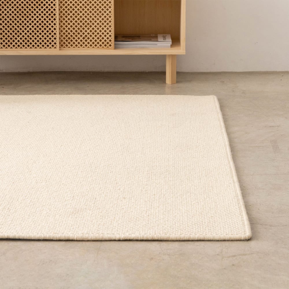 Tapis 100% laine couleur Écru 120x180 cm — vue 4