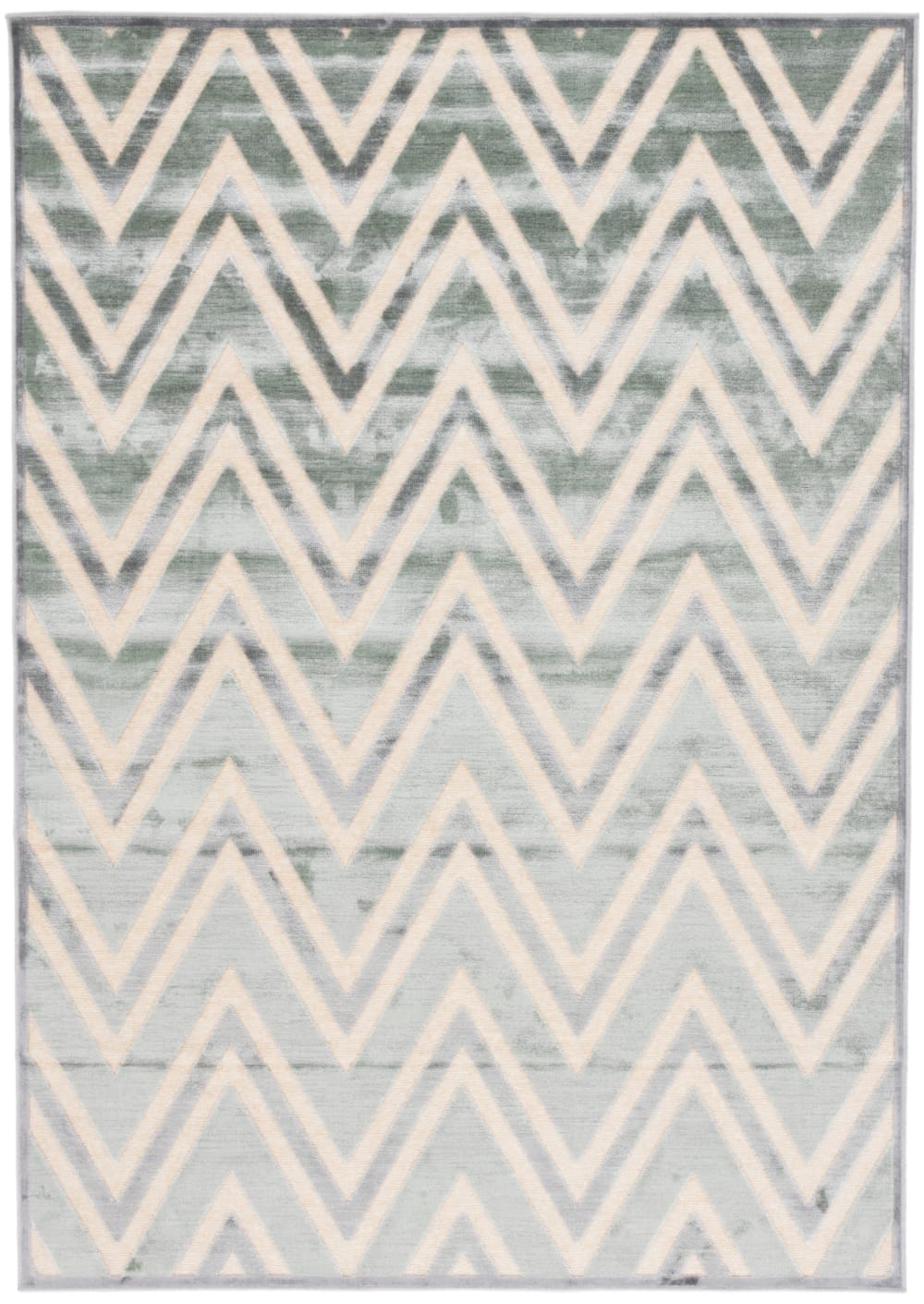 Tapis de transition en viscose gris/multicolore, 122 x 170 cm