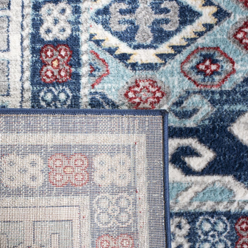 Tapis traditionnel en polypropylène bleu/gris, 122 x 183 cm — vue 3