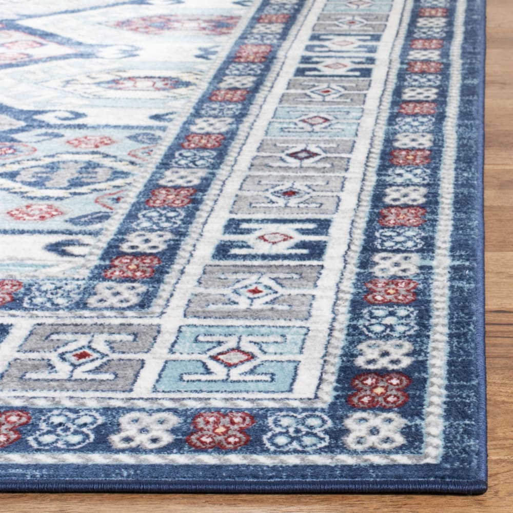 Tapis traditionnel en polypropylène bleu/gris, 122 x 183 cm — vue 4