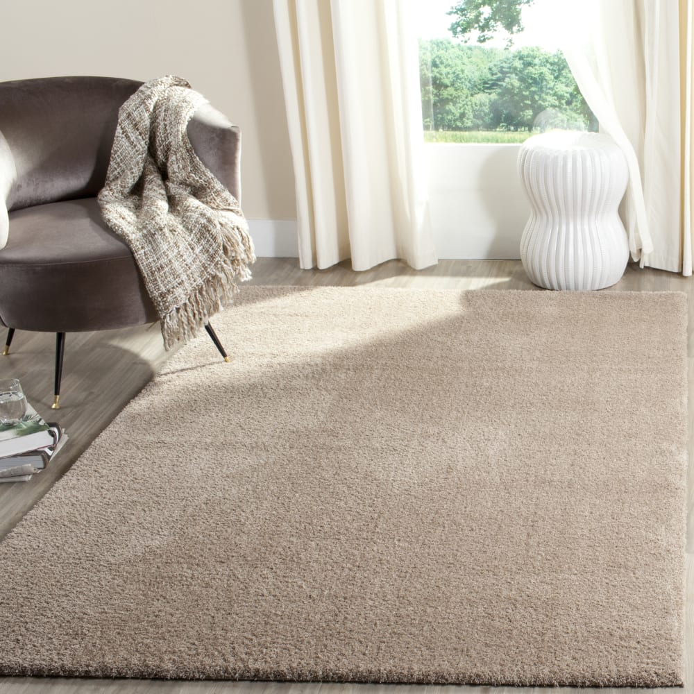 Tapis shag en polyester beige, 122 x 183 cm — vue 3