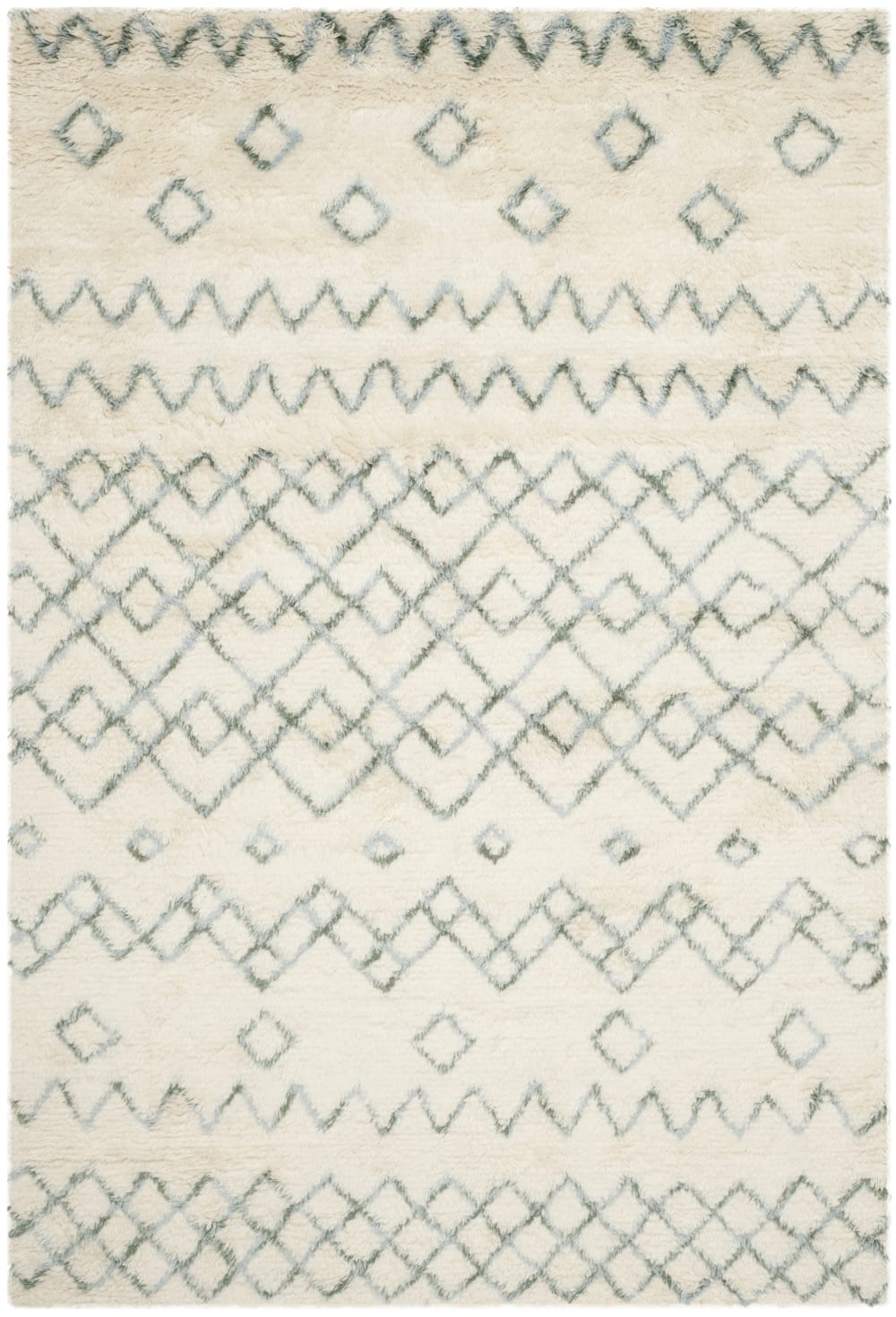 Tapis laine bleu 122
