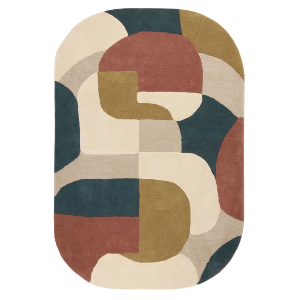 Tapis de sol en laine multicolore 120x180 cm