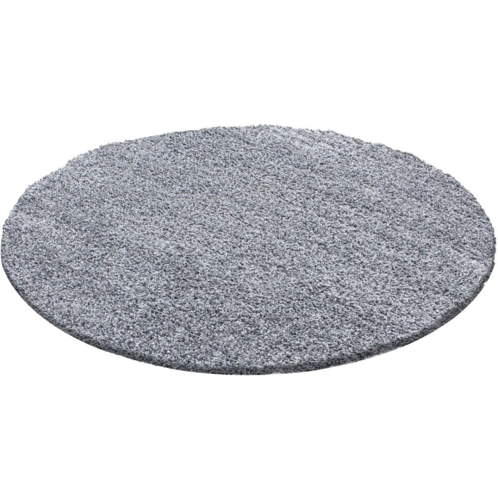 Tapis uni design en polypropylène gris clair Ø 120