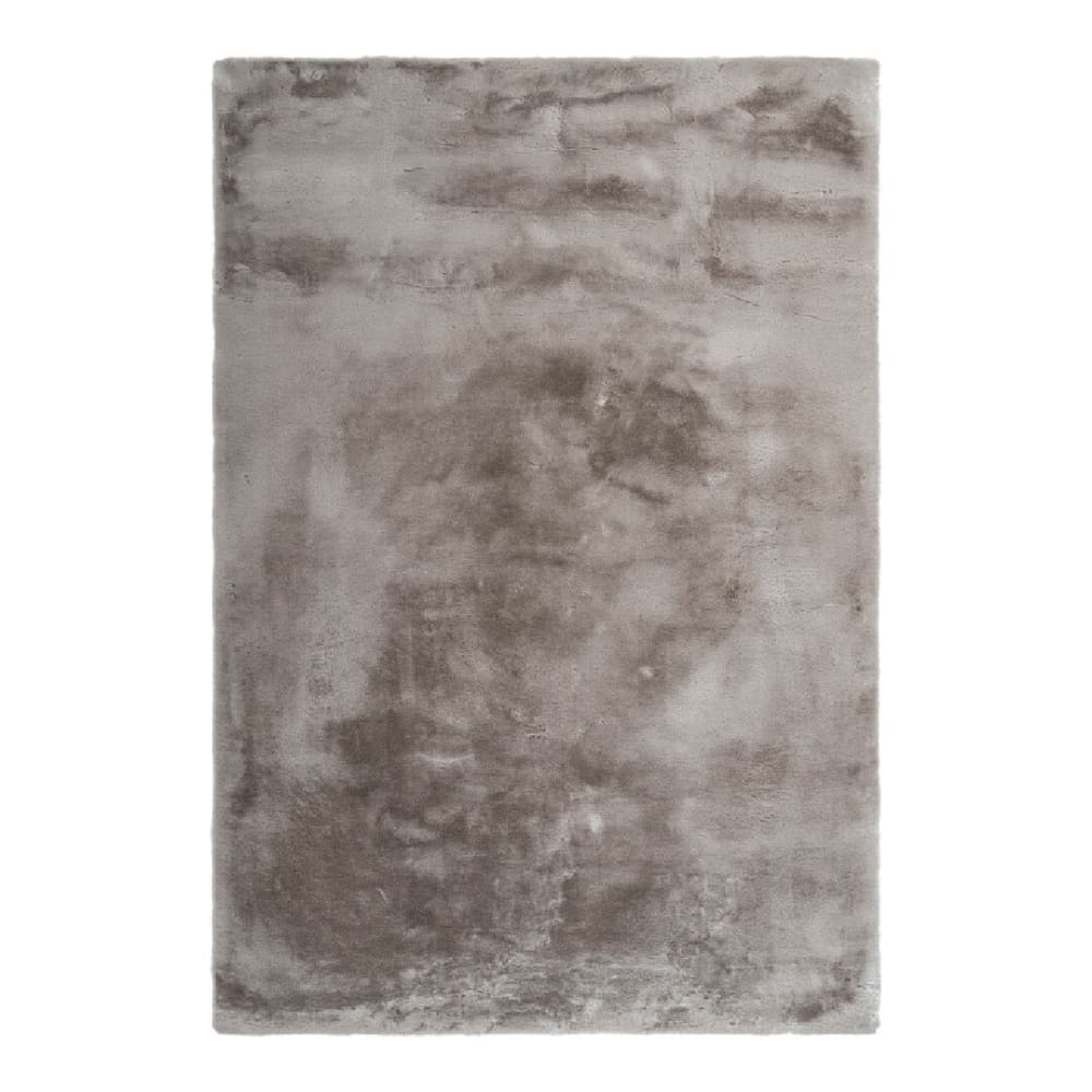 Tapis uni design en polyester taupe 120x170