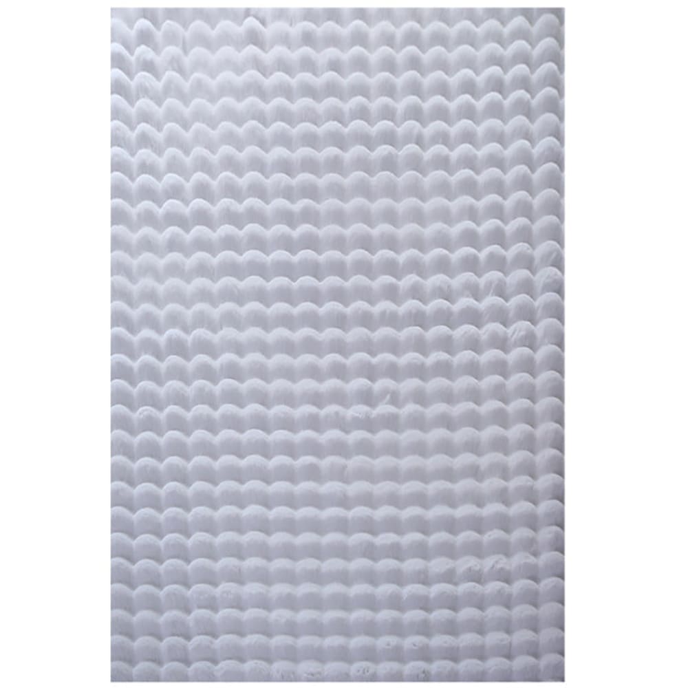 Tapis de fourrure à relief Argent 120x170cm