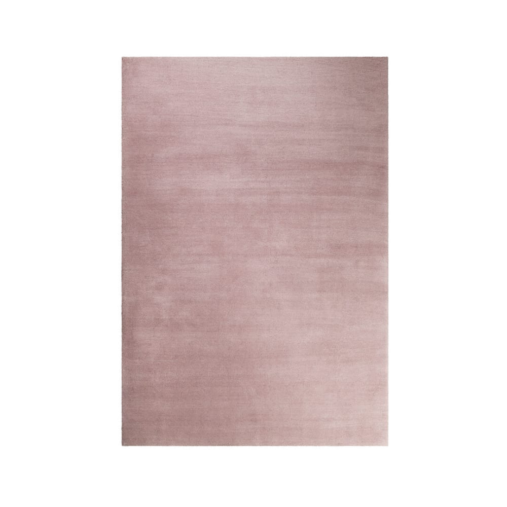 Tapis uni design en polyester rose pastel 120x170
