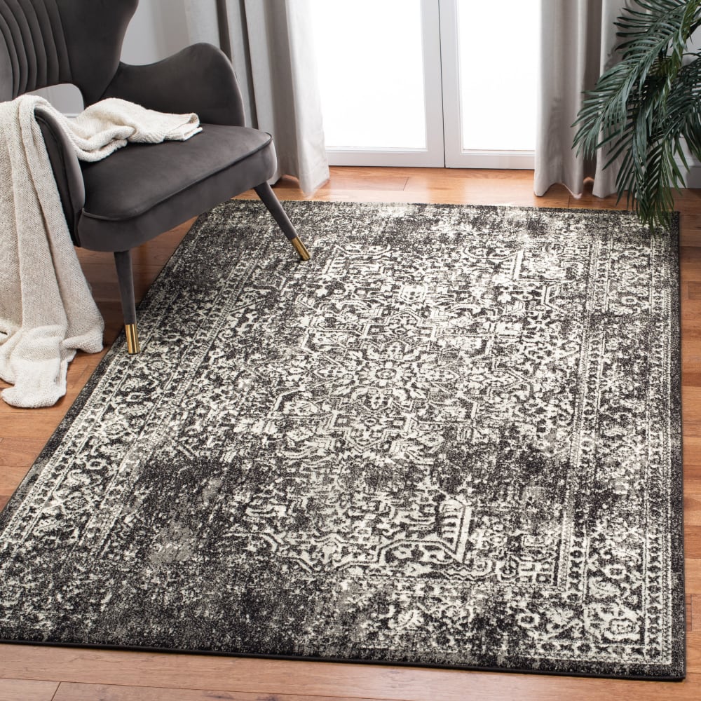 Tapis de transition en polypropylène noir/gris, 122 x 183 cm — vue 3
