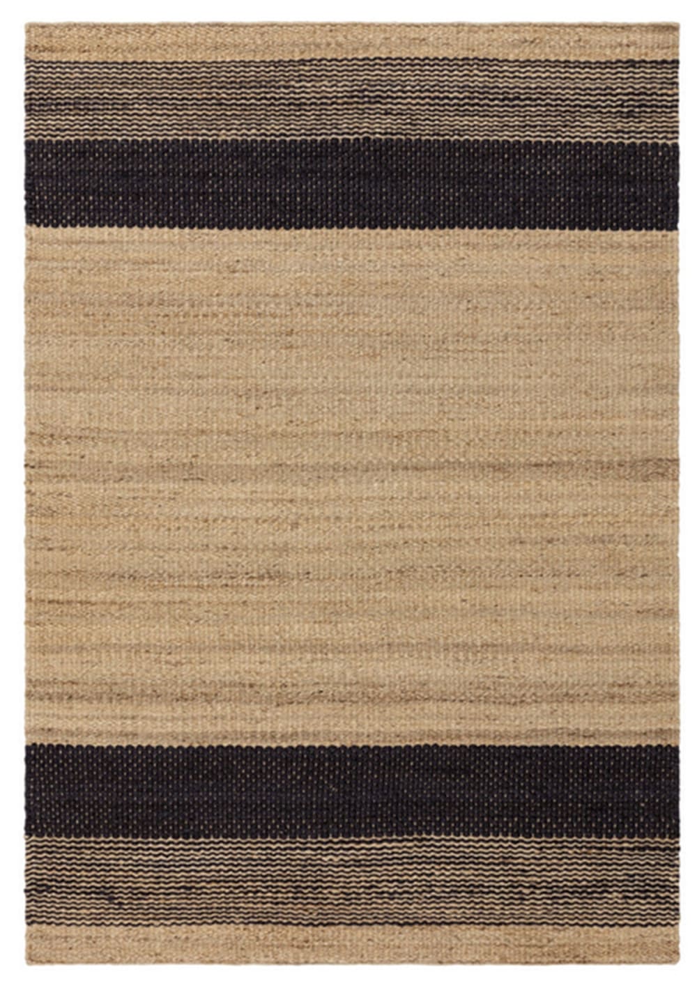 Tapis de salon pure jute noir 120x170 cm