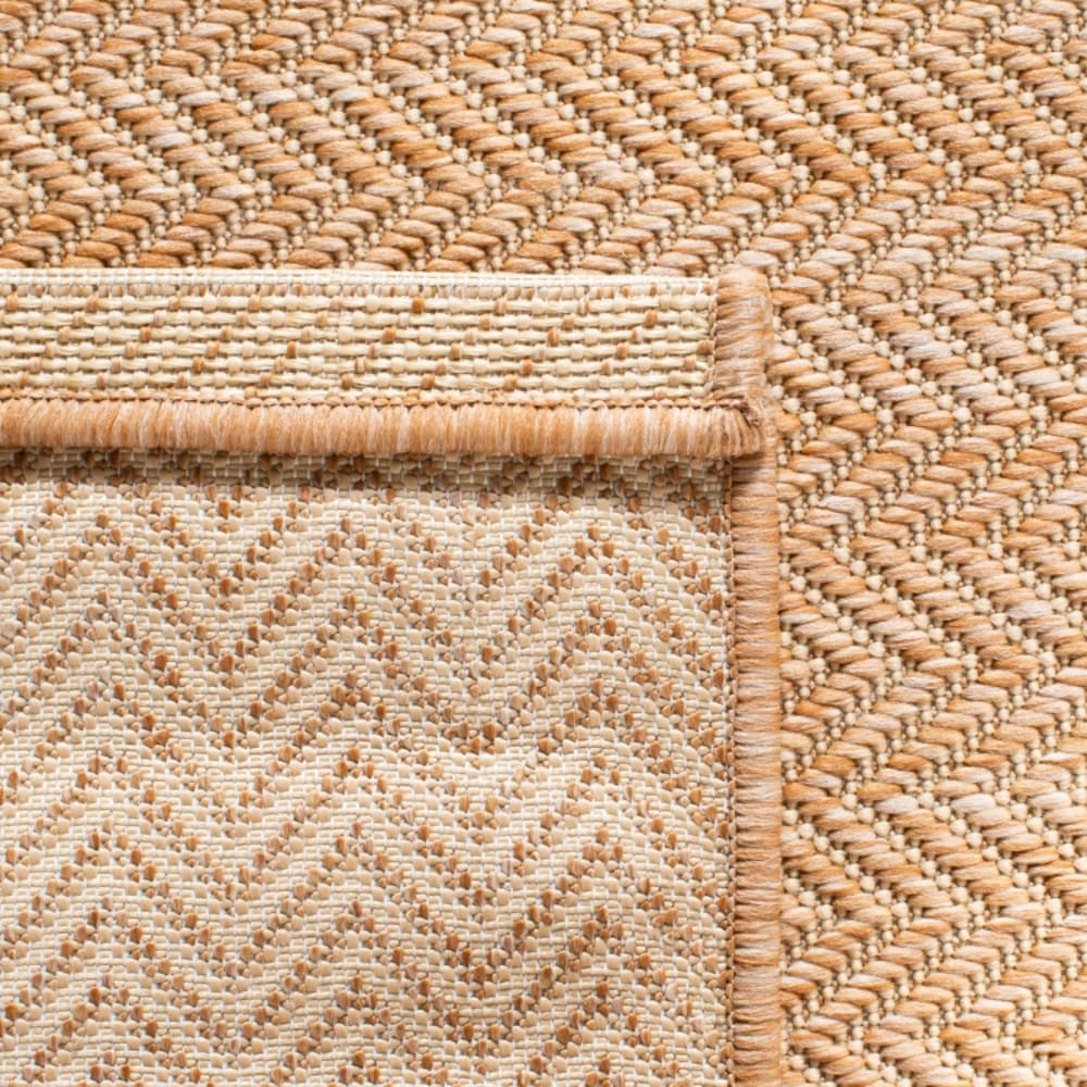 Tapis contemporain en polypropylène beige, 122 x 122 cm