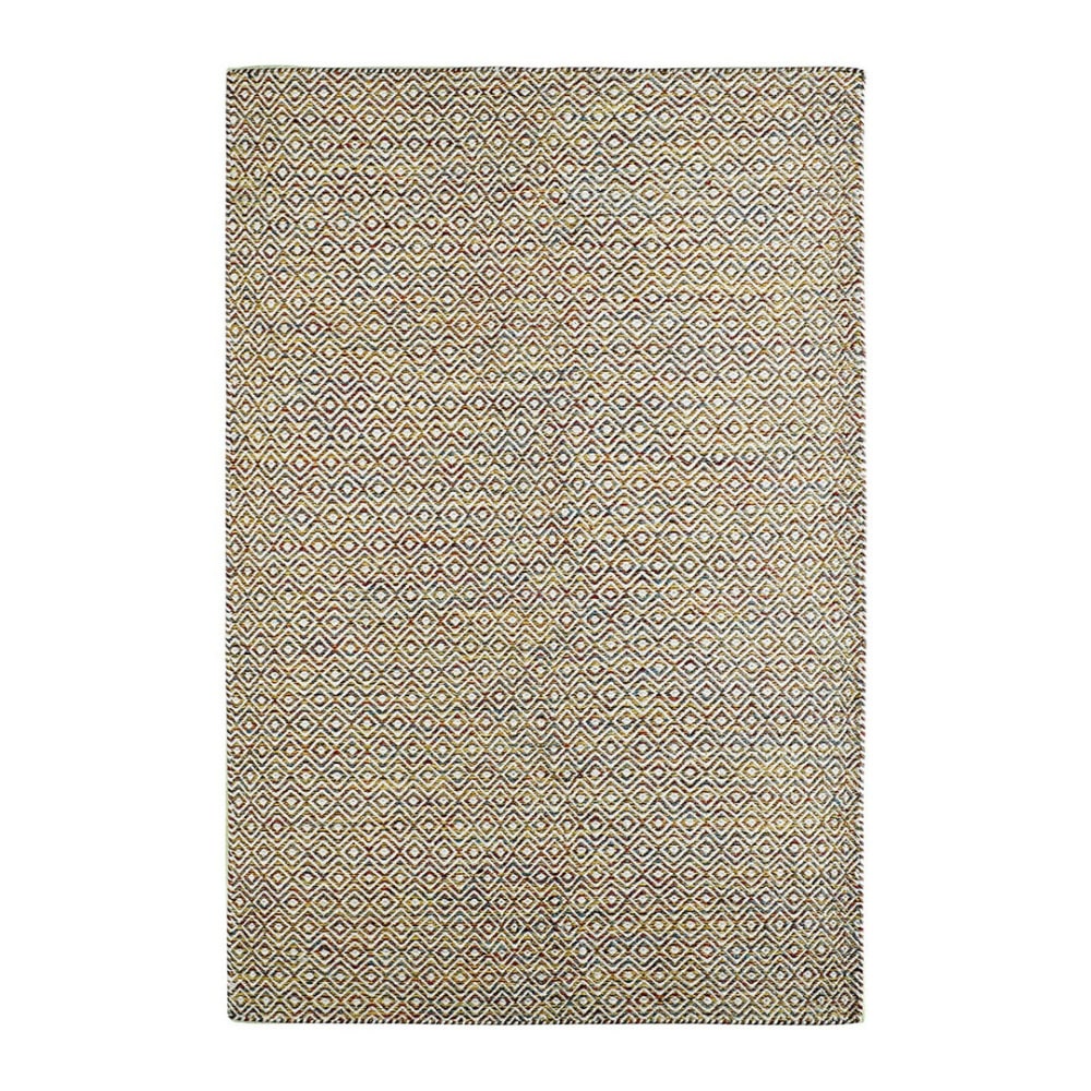 Tapis géométrique scandinave en laine multicolore 120x170