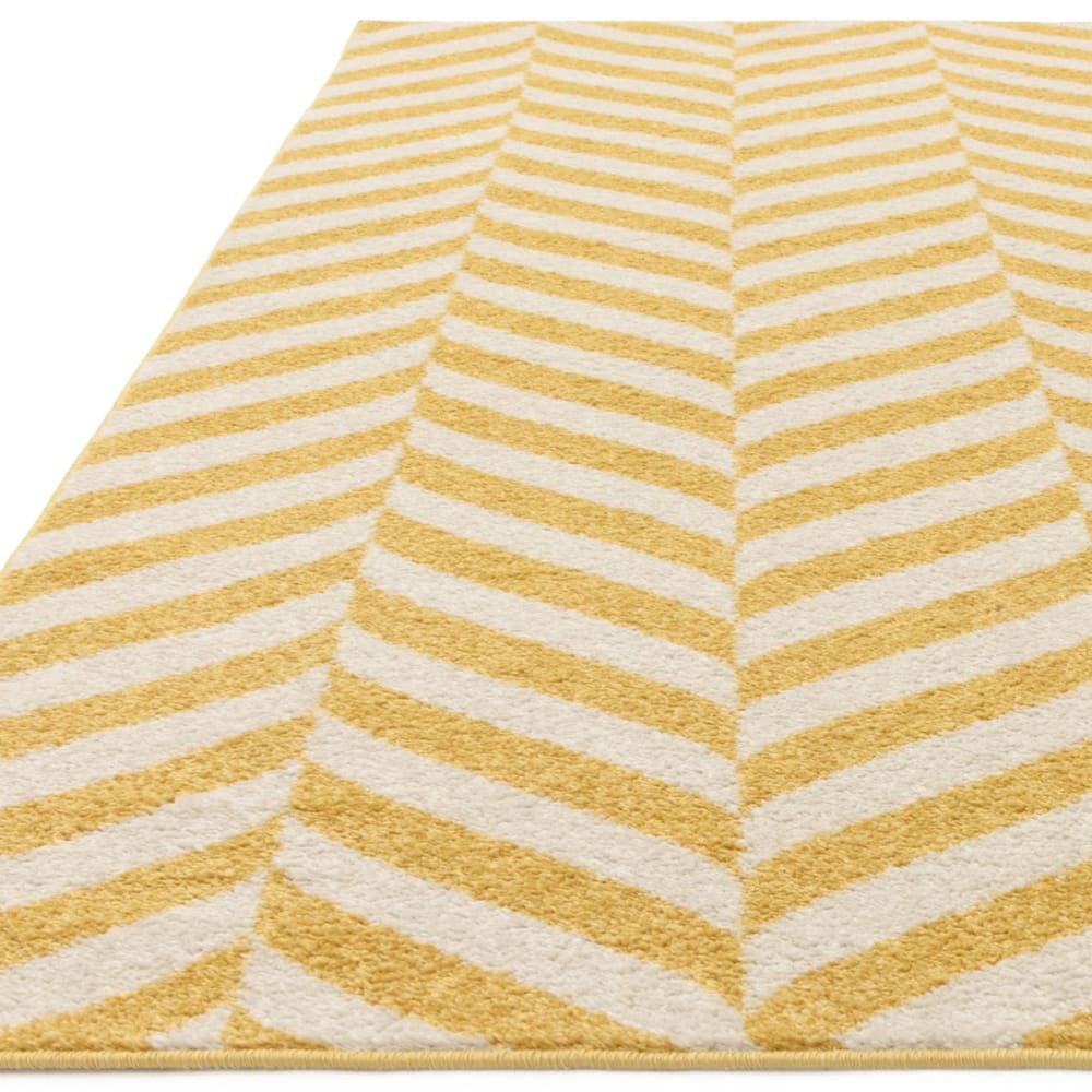Tapis de salon en polypropylène jaune 120x170 cm — vue 4