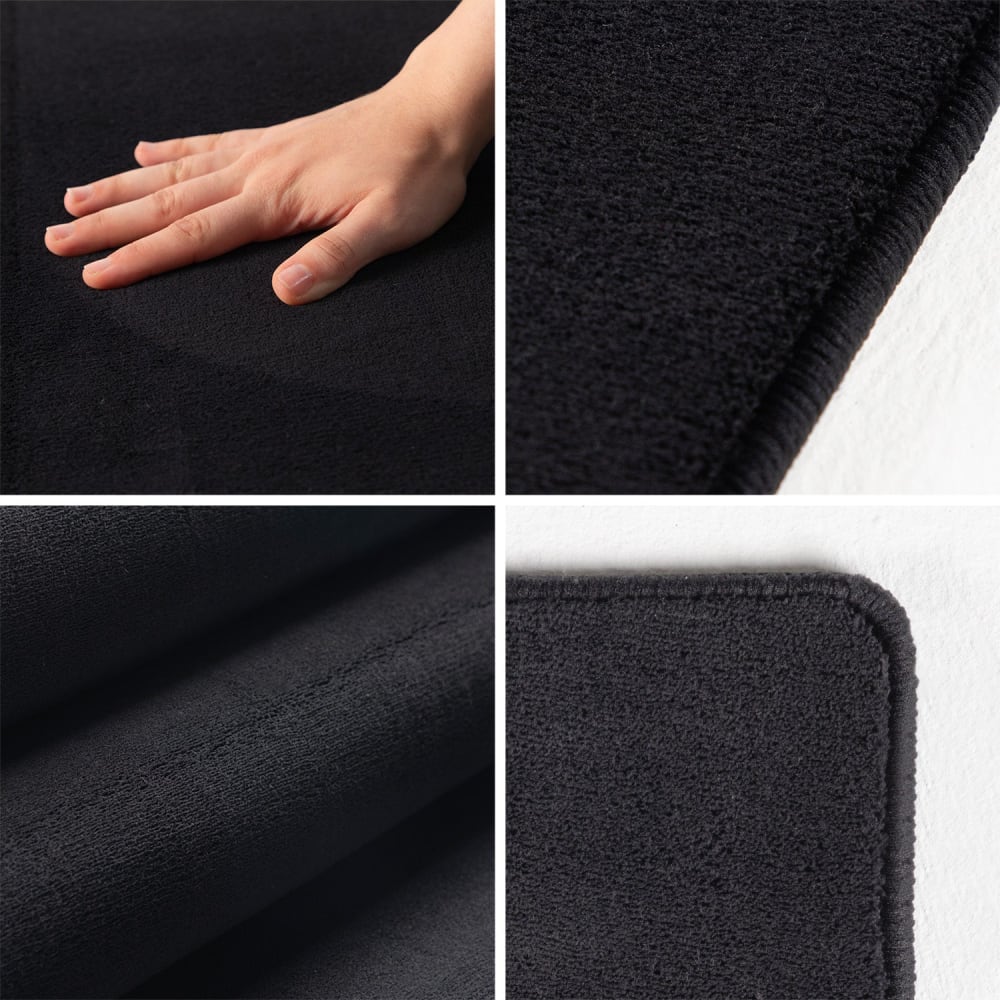 Tapis lavable en microfibre douce - noir 120x170cm — vue 4