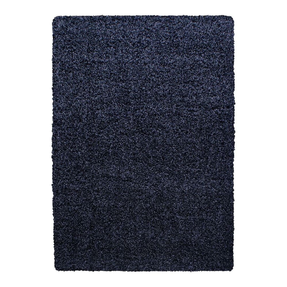Tapis uni design en polypropylène bleu marine 120x170