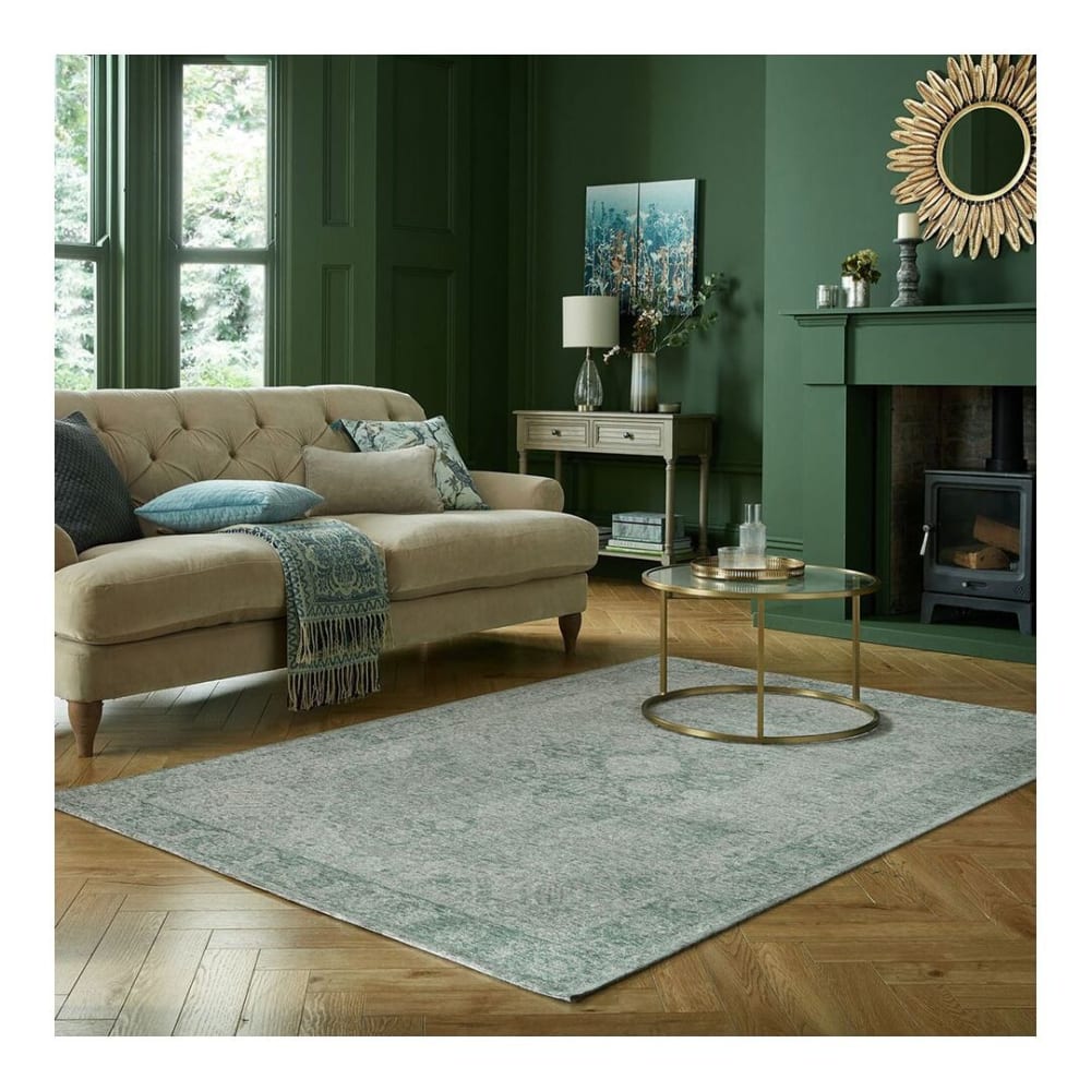 Tapis vintage vert 120x170cm — vue 3