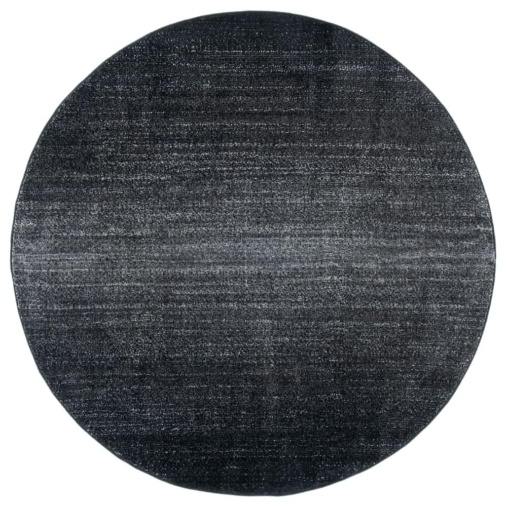 Tapis abstrait moderne en détresse en polypropylène noir/gris, 122 cm
