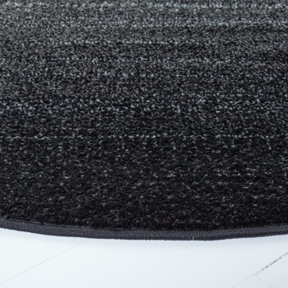 Tapis abstrait moderne en détresse en polypropylène noir/gris, 122 cm — vue 4