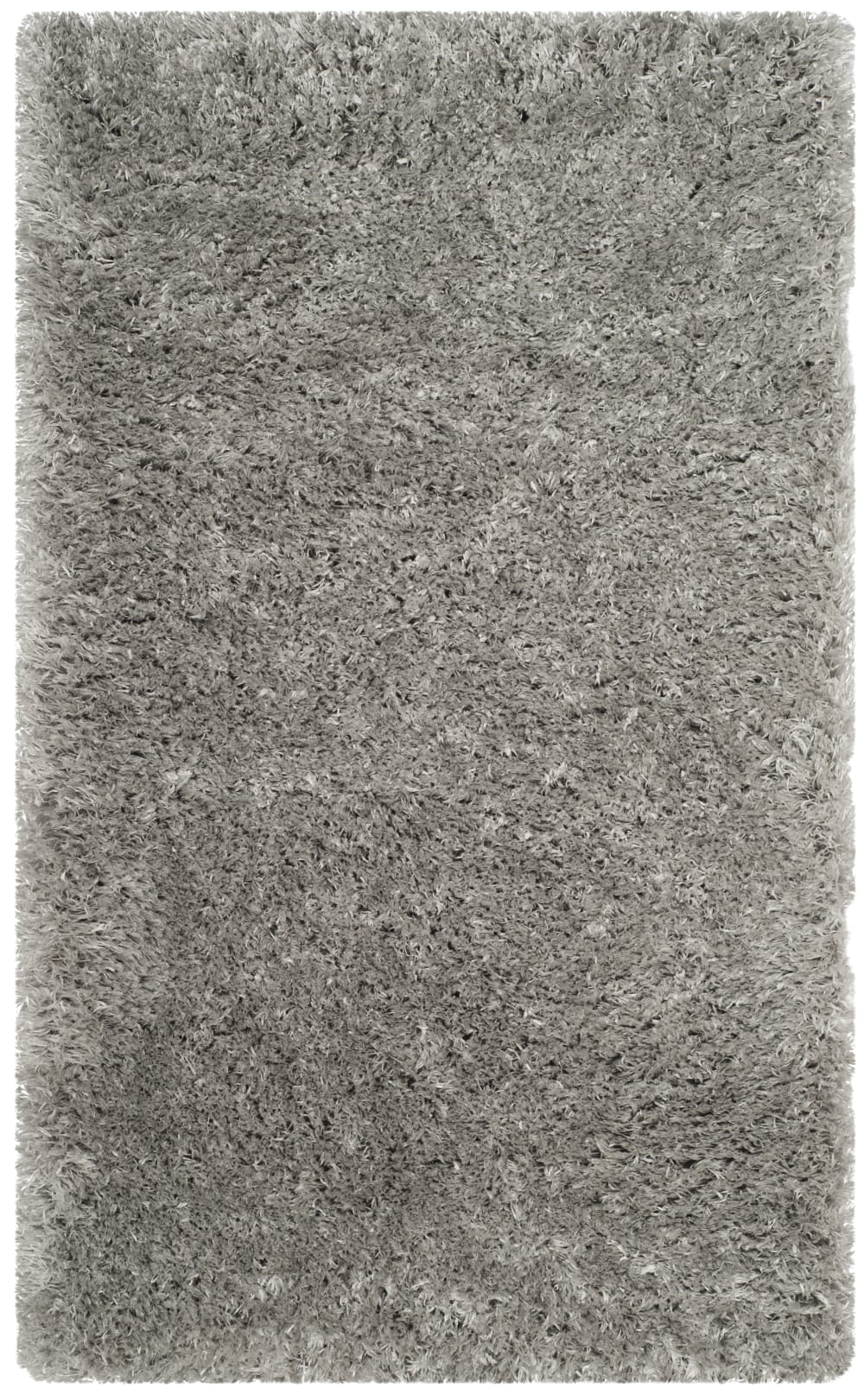 Tapis en polyester argent, 122 x 183 cm