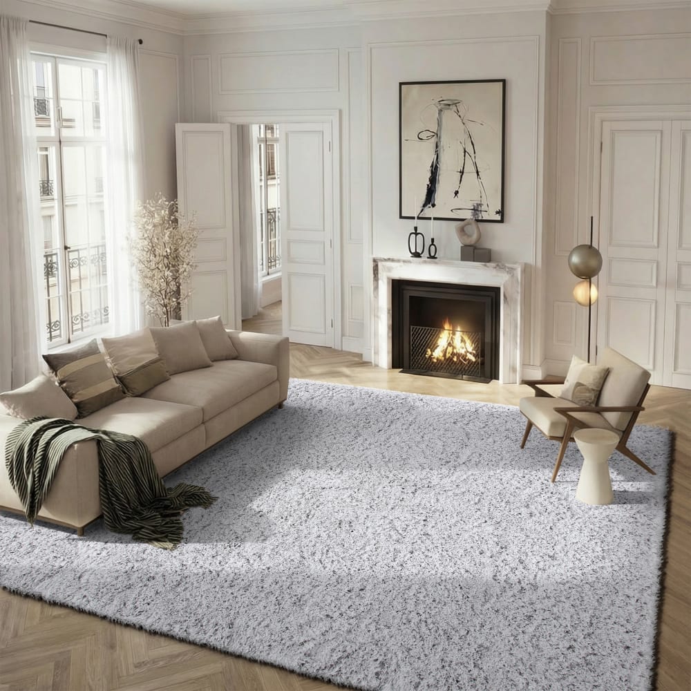 Tapis en polyester argent, 122 x 183 cm — vue 3
