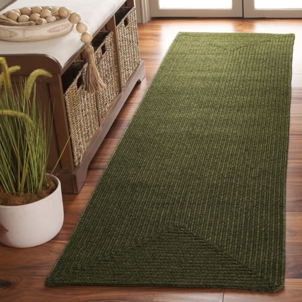 Tapis contemporain en polypropylène vert, 76 x 122 cm — vue 3