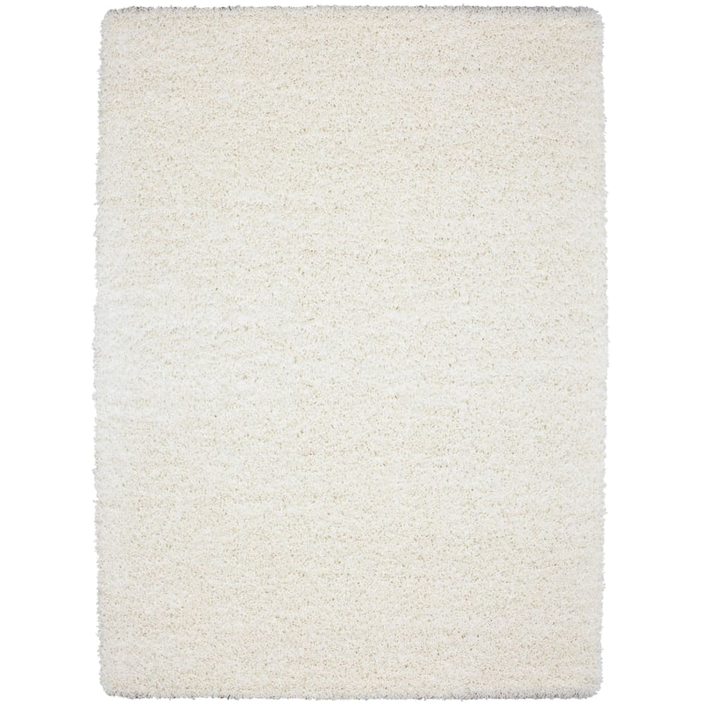 SHAGGY - Tapis Uni à poils longs - Blanc Ivoire 120 x 170 cm