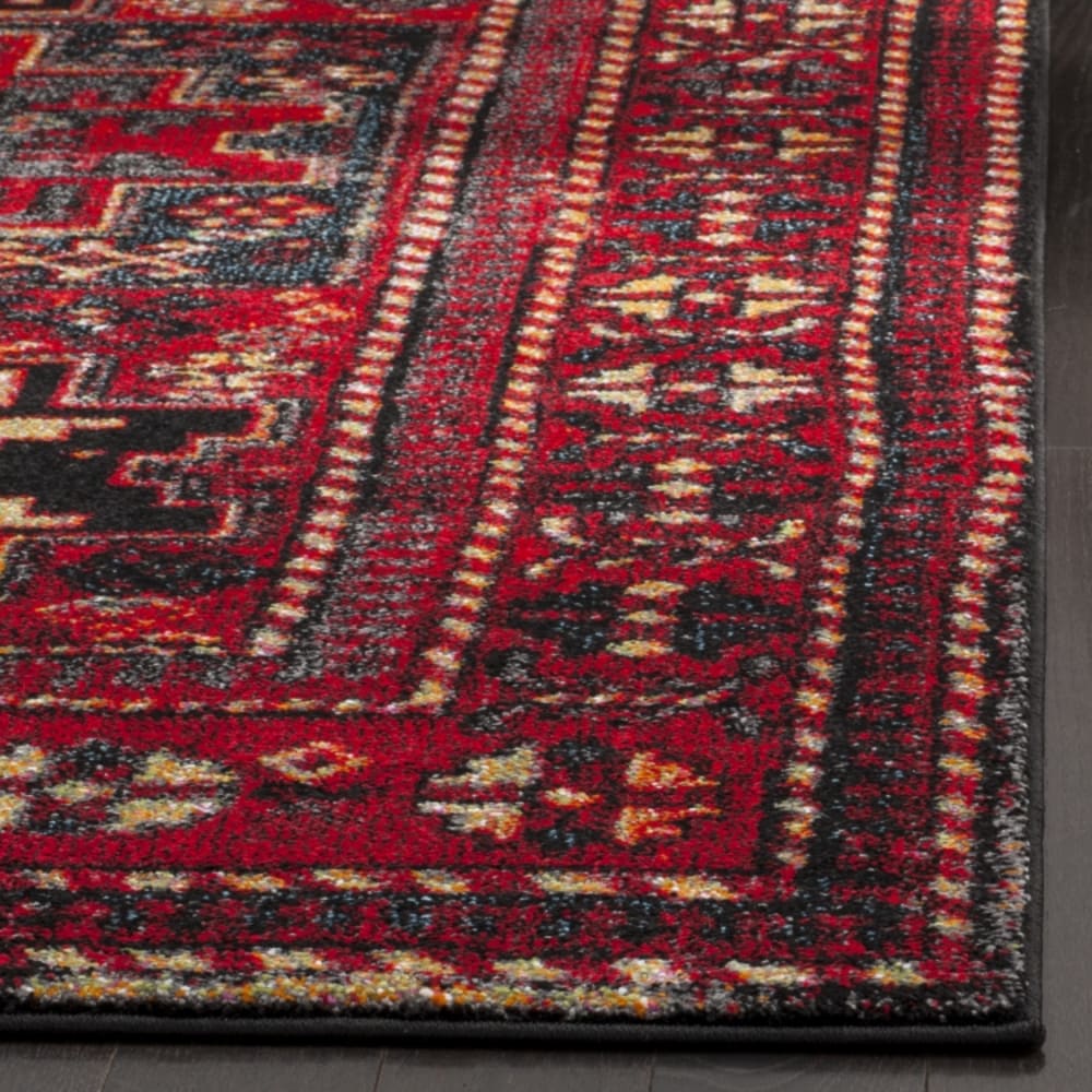 Tapis de transition en polypropylène rouge/multicolore, 69 x 122 cm — vue 4