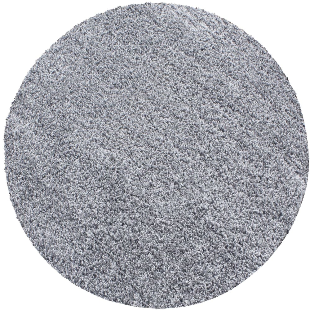 SHAGGY - Tapis Uni Rond - Gris clair 120 x 120 cm