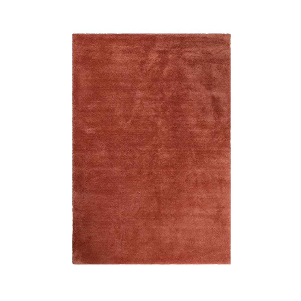 Tapis uni design en polyester rouge 120x170