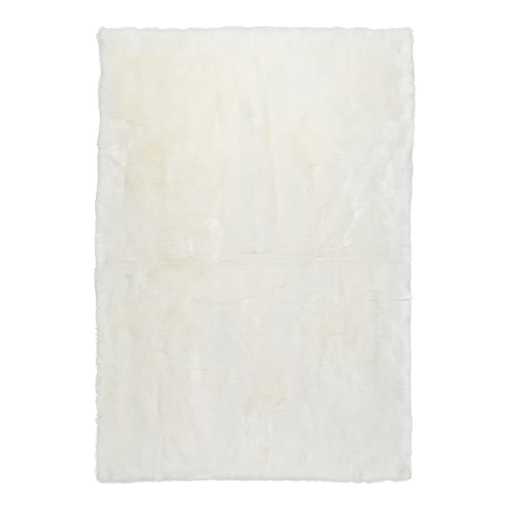 Tapis uni naturel en acrylique ivoire 120x170