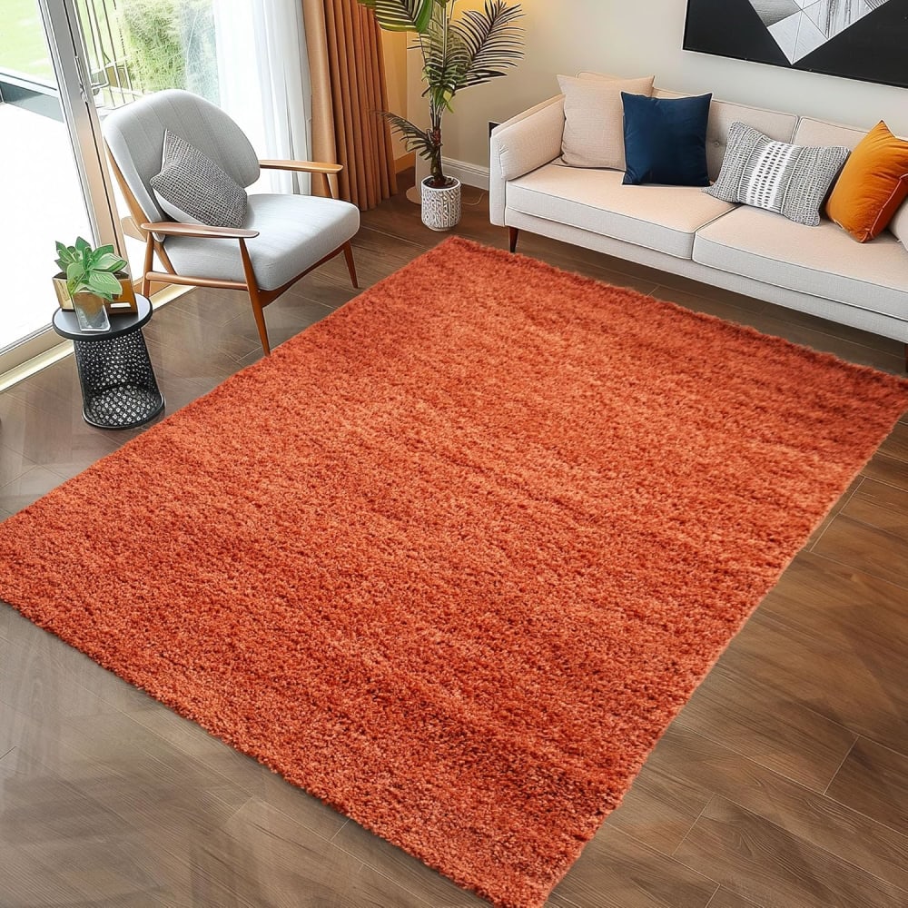 Shaggy - tapis uni à poils longs - terra 120 x 170 cm — vue 3