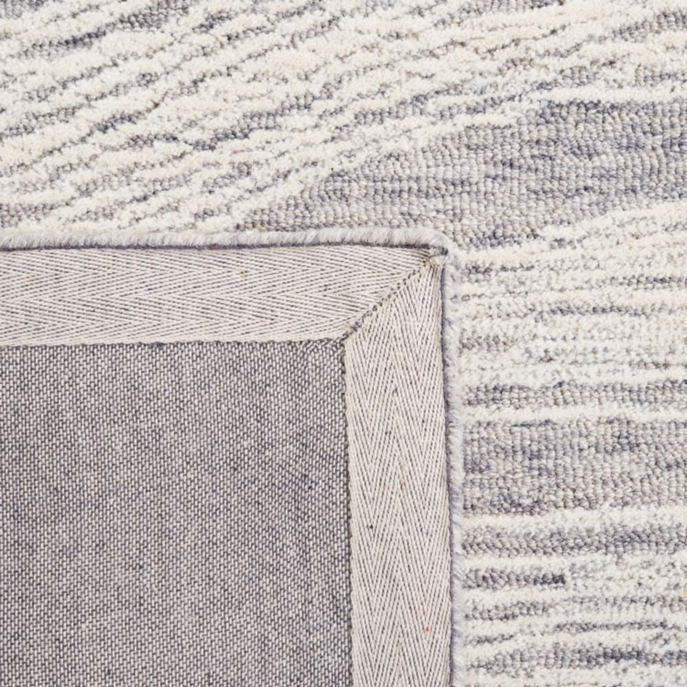 Tapis moderne contemporain en laine gris/blanc, 122 x 183 cm — vue 4