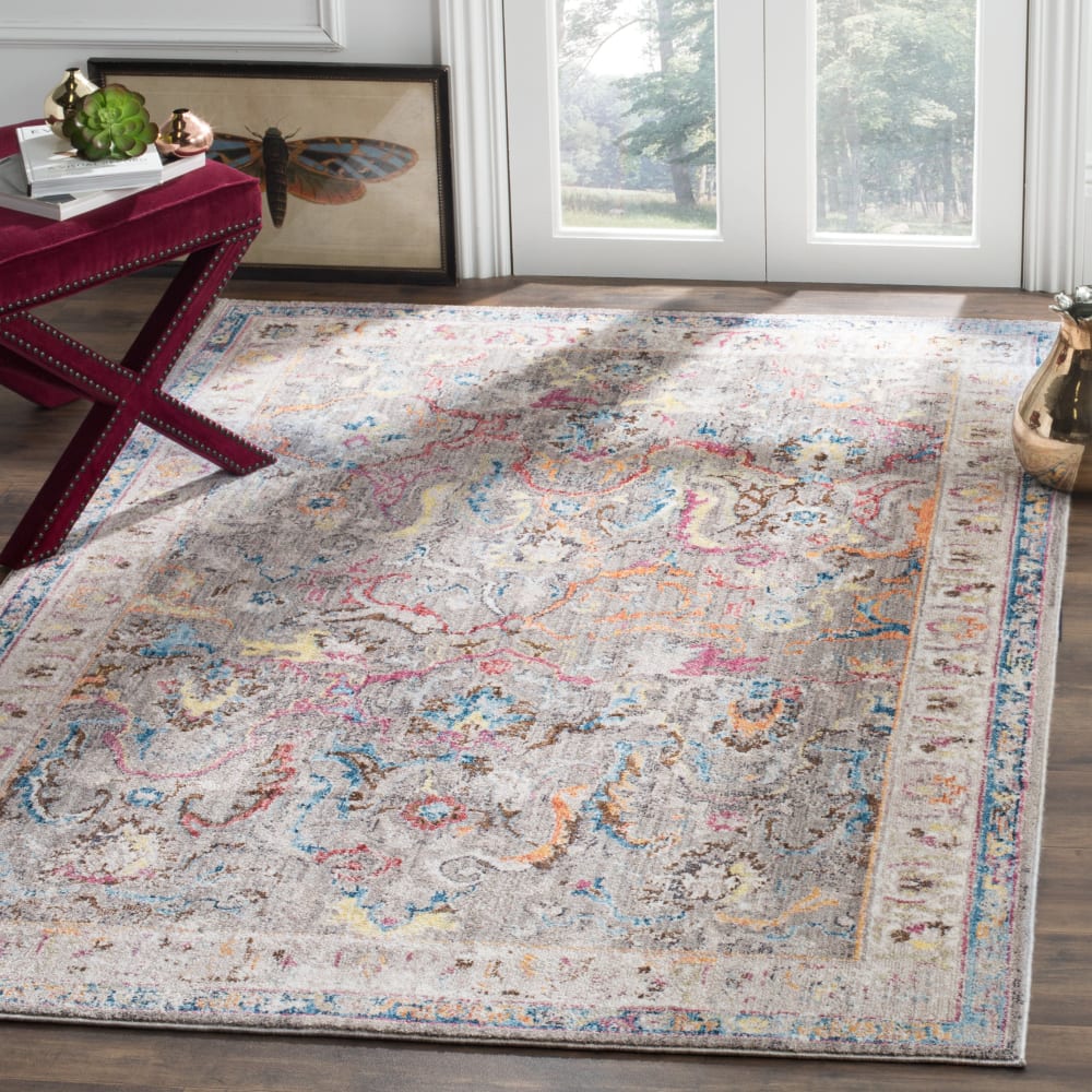 Tapis de transition en polyester gris/blanc, 122 x 183 cm — vue 3