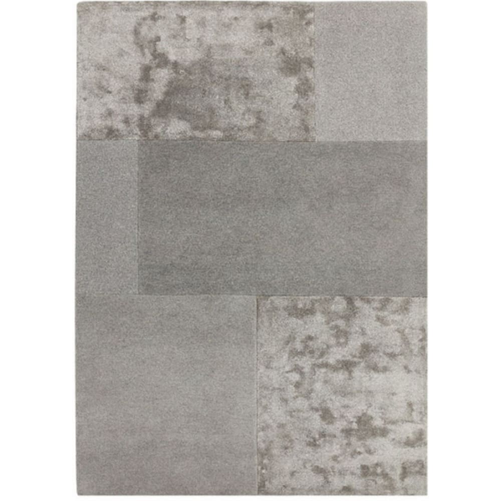 Tapis tufté main en laine gris 120x170 cm
