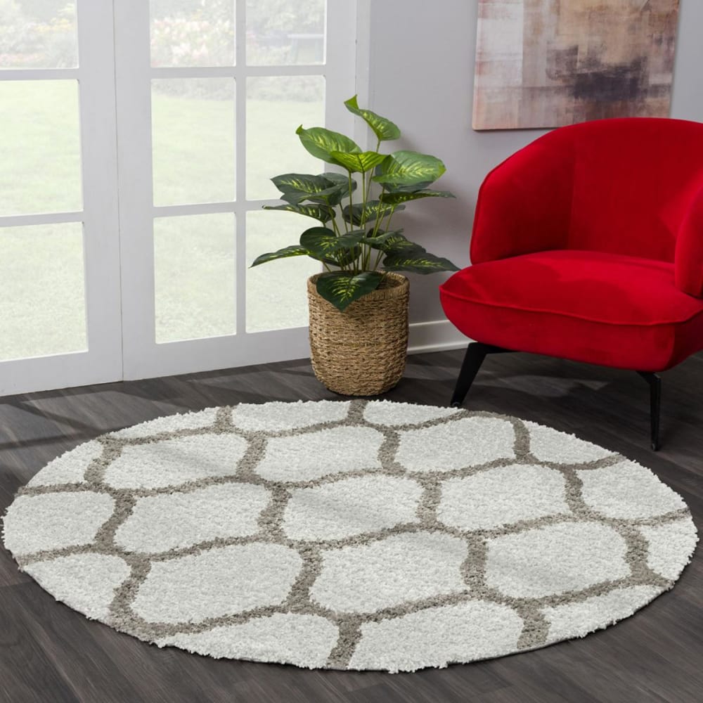 Tapis shaggy 120x120 - rond