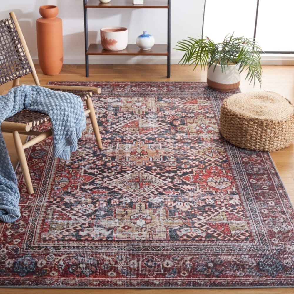 Tapis de transition en polyester bleu/orange, 122 x 183 cm — vue 3