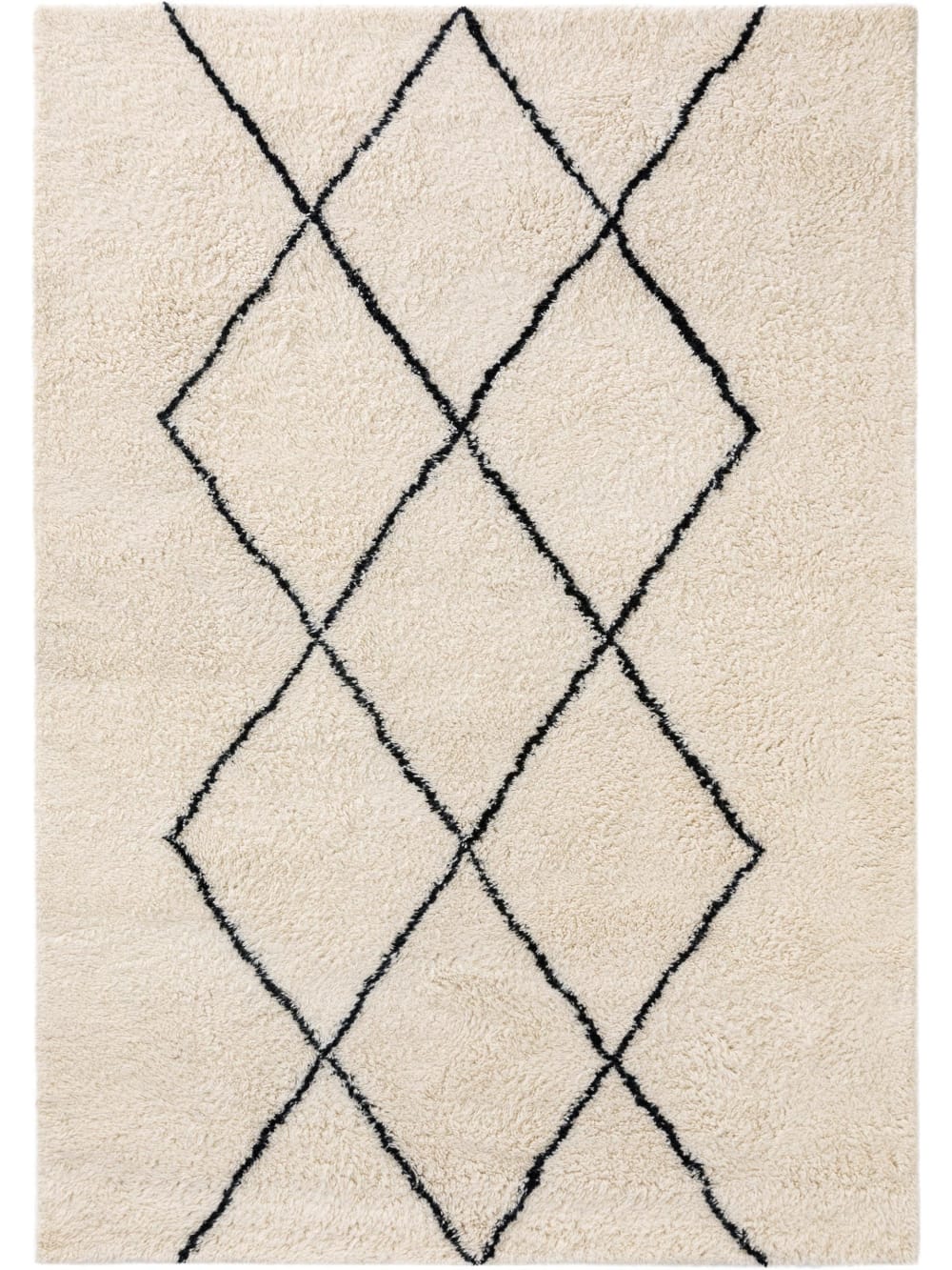 Tapis de laine crème