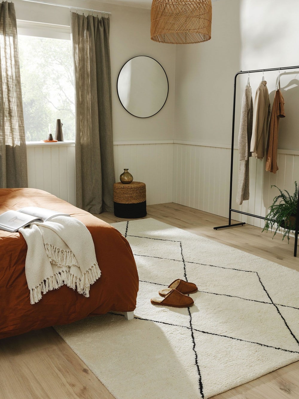 Tapis de laine crème 120x170 — vue 3